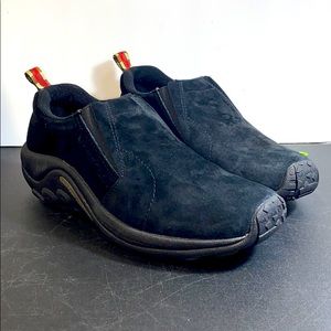 MERRELL MEN'S JUNGLE MOCCASINS BLACK SUEDE LEATHER